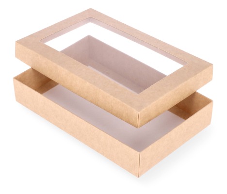 DDPL-18: 220 x 140 x 40 mm two part box with window 1