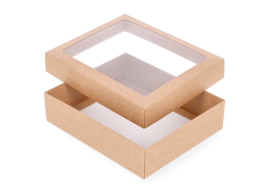 DDP-24L: 180 x 150 x 45 mm<br>two part box with window 1