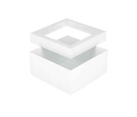 DDPL-5: 210 x 210 x 100 mm two part box with window 2