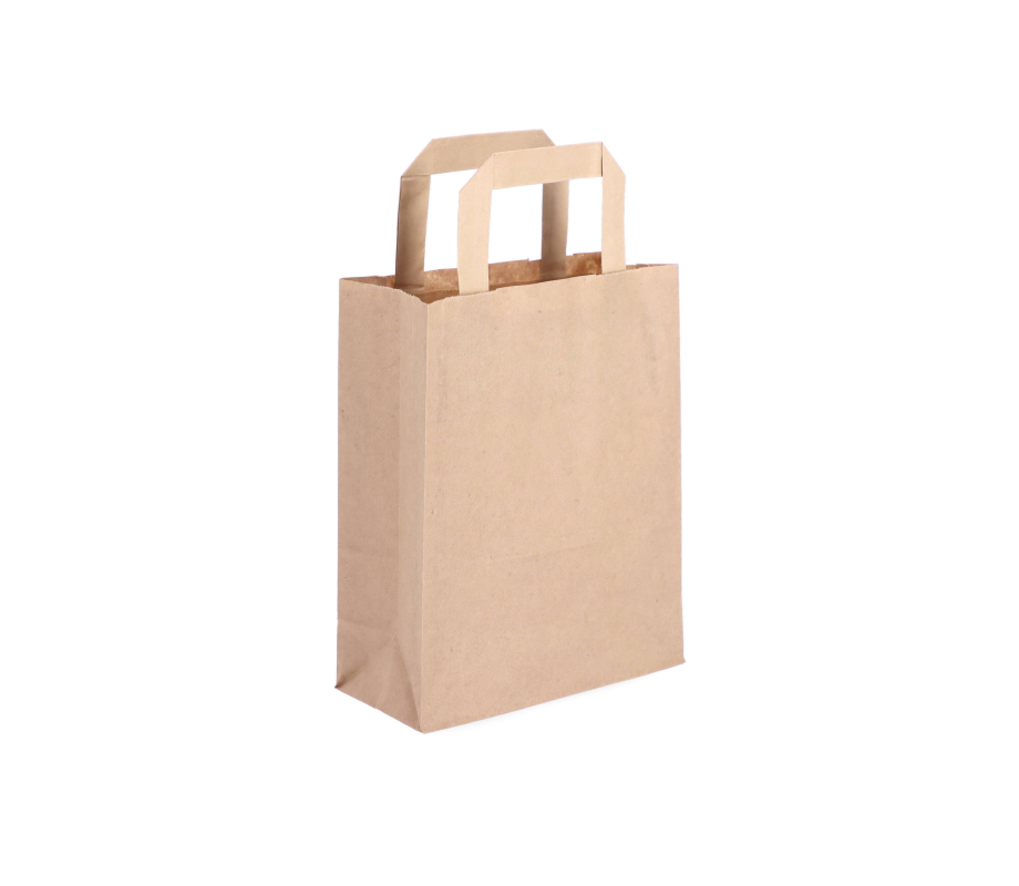 FLAT-1: 180 x 80 x 220 mm paper bag with flat paper handles 6