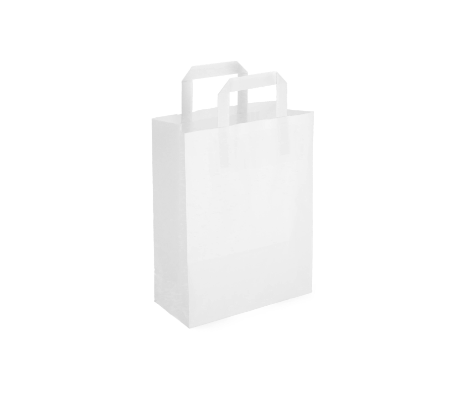 FLAT-2: 220 x 100 x 280 mm paper bag with flat paper handles 3