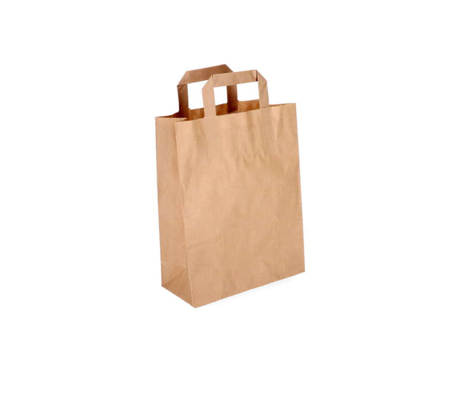 FLAT-2: 220 x 100 x 280 mm paper bag with flat paper handles 6