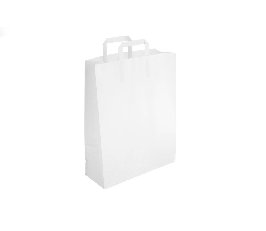 FLAT-5: 320 x 120 x 410 mm paper bag with flat paper handles 3