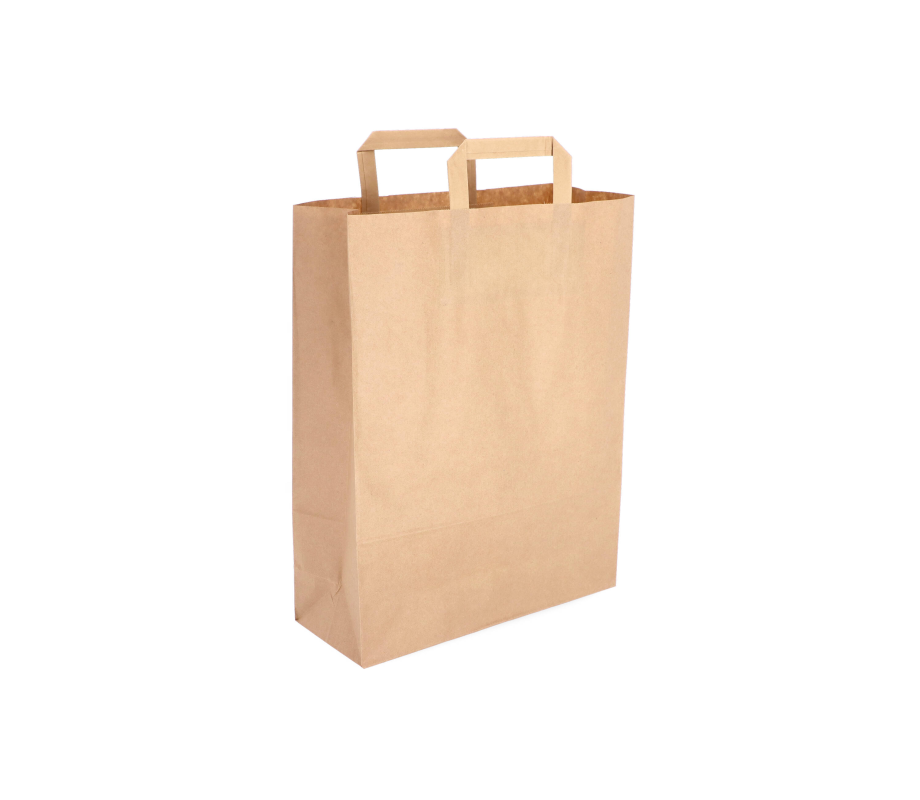 FLAT-5: 320 x 120 x 410 mm paper bag with flat paper handles 6