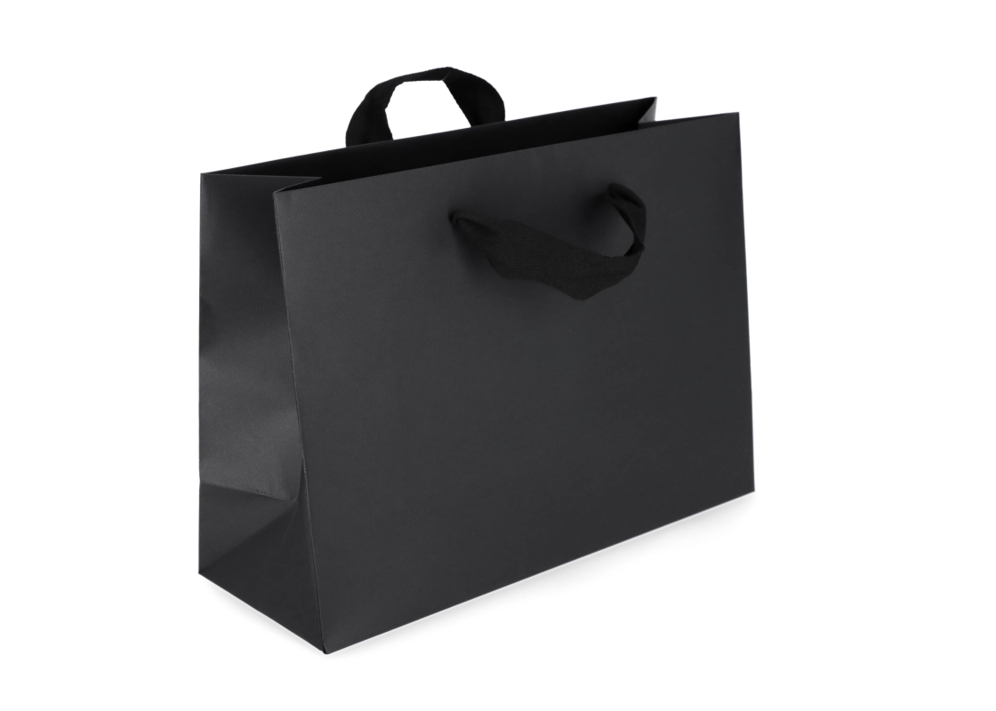 VIP-2: 400 x 150 x 290 mm paper bag with fabric handles 1