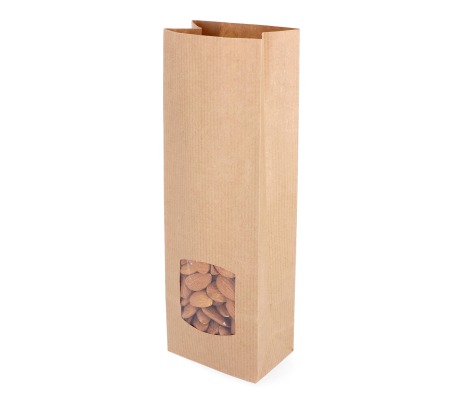 MBLOK-2L, 80x50x240 mm Kraft paper bag with window, 50 pcs. 1