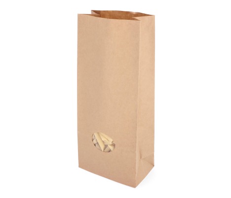 MBLOK-7L, 130x76x307 mm Kraft paper bag with window, 50 pcs 1