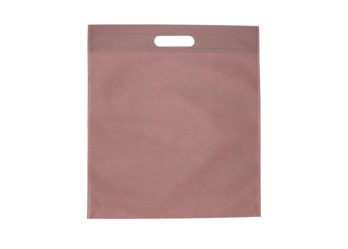 MMK-2: Brown 400 x 450 mm non-woven bag with crossed handle 1