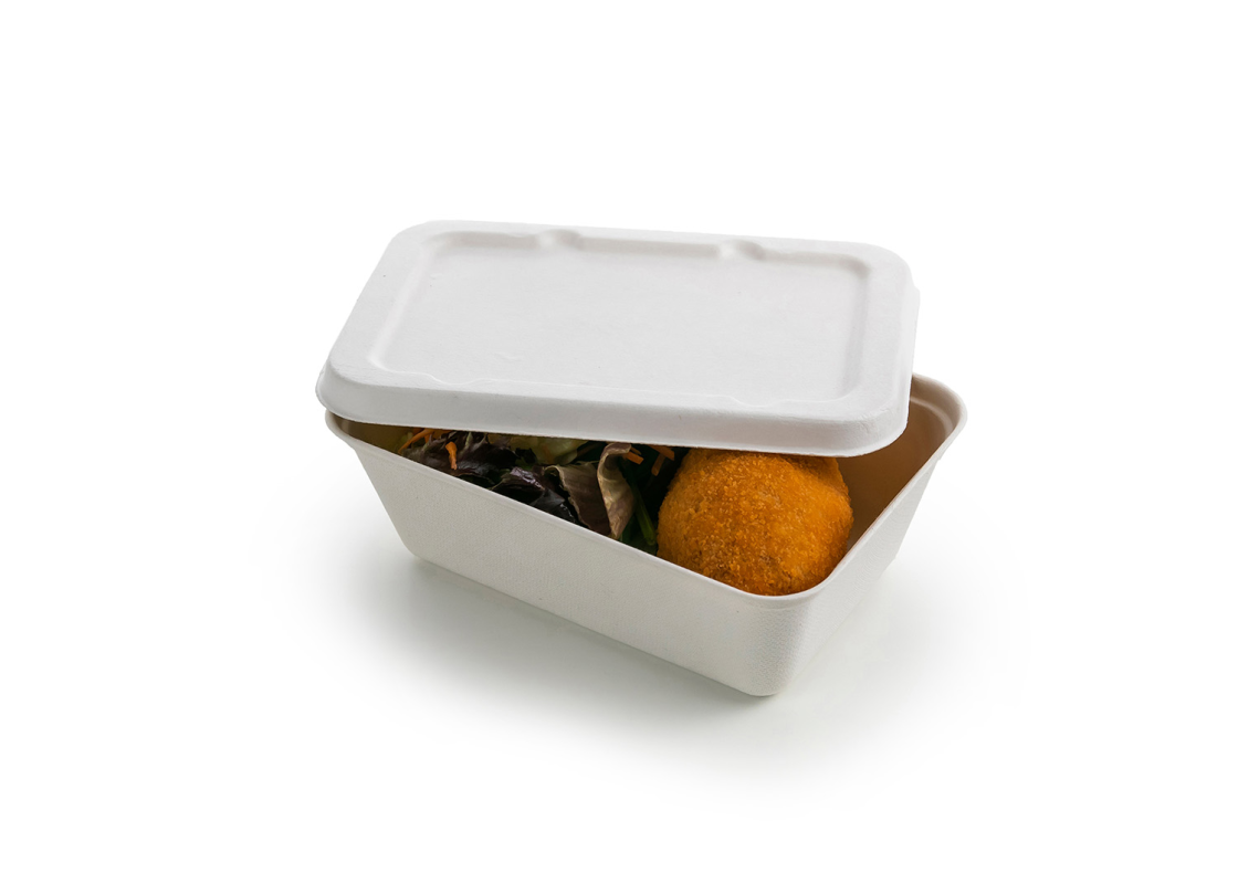 TA/D1: lid for organic disposable container for food, 170x120mm, 125 pcs. 1