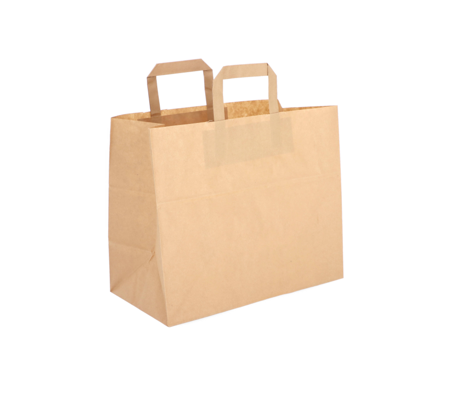 FLAT-3: 260 x 120 x 350 mm paper bag with flat paper handles 5