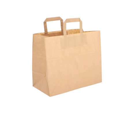 FLAT-3: 260 x 120 x 350 mm paper bag with flat paper handles 3