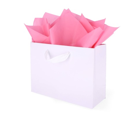 TIS-10: 760 x 500 mm colored tissue paper. Pink 1