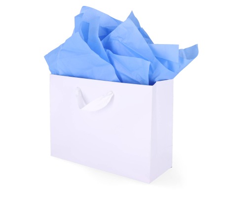 TIS-021: 760 x 500 mm colored tissue paper. Light blue 1