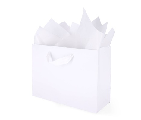 TIS-140: 760 x 500 mm colored tissue paper. White 1