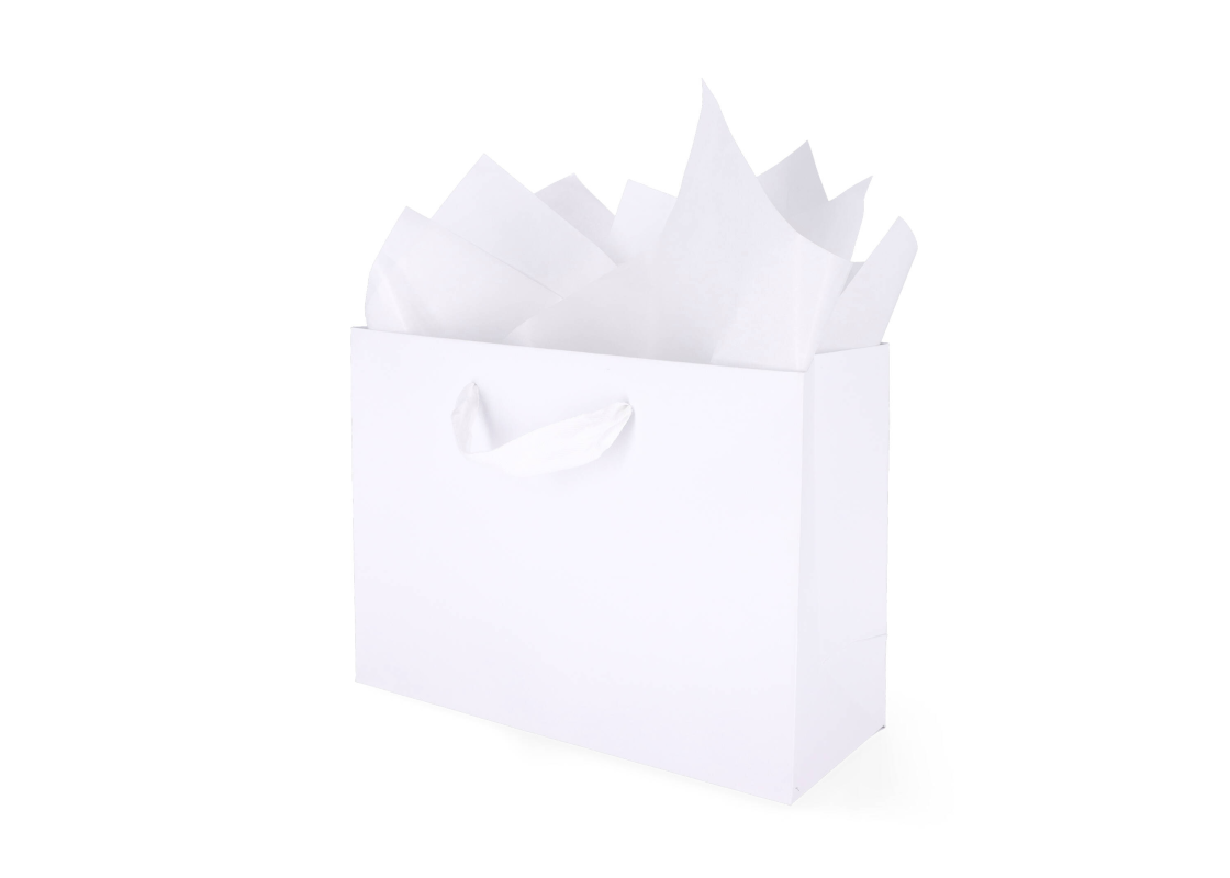 TIS-140: 760 x 500 mm colored tissue paper.<br>White 1