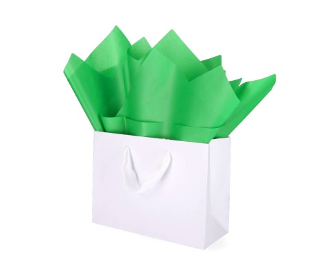 TIS-038: 760 x 500 mm colored tissue paper. Dark green 1