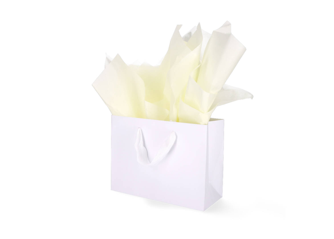 TIS-72: 760 x 500 mm  colored tissue paper.<br>Light yellow 1