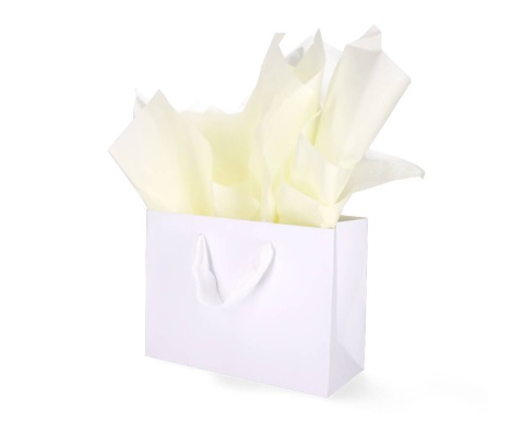 TIS-72: 760 x 500 mm  colored tissue paper. Light yellow 1