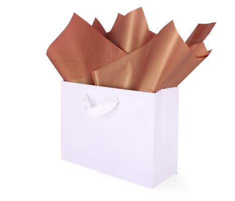 TIS-805: 760 x 500 mm metallized wrapping tissue paper Copper 1