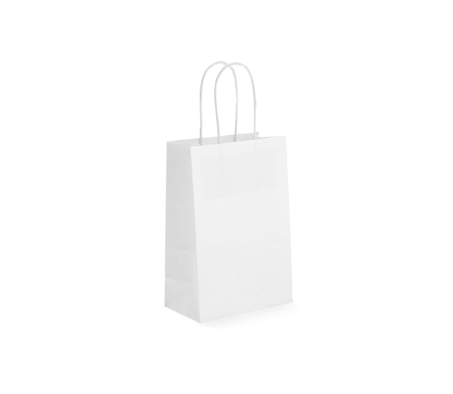 TW-1: 140 x 80 x 210 mm paper bag with twist paper handles 3