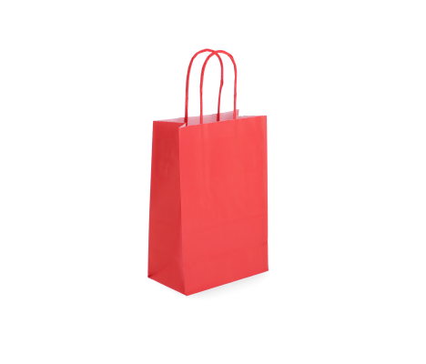 TW-1: 140 x 80 x 210 mm paper bag with twist paper handles 3