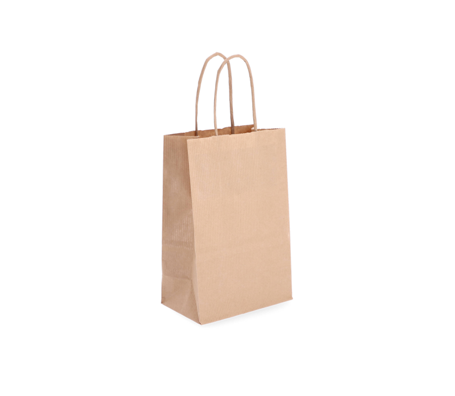 TW-1: 140 x 80 x 210 mm paper bag with twist paper handles 9