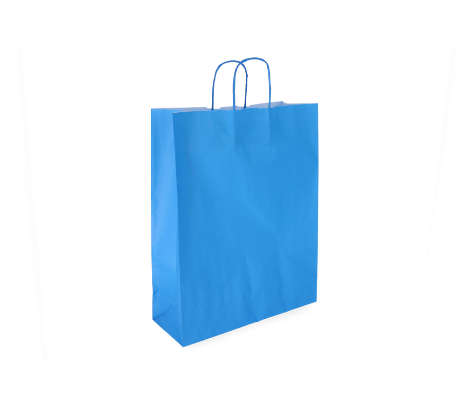 TW-5: 320 x 120 x 410 mm paper bag with twist paper handles 10