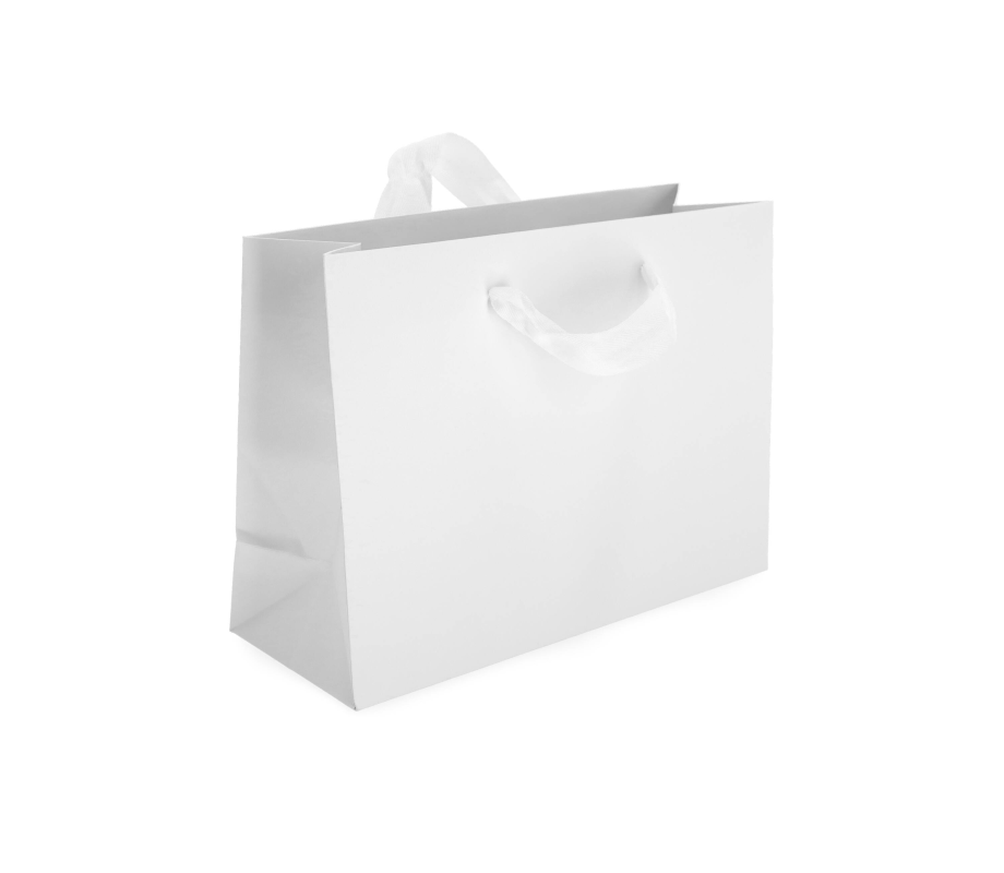 VIP-2: 400 x 150 x 290 mm paper bag with fabric handles 3